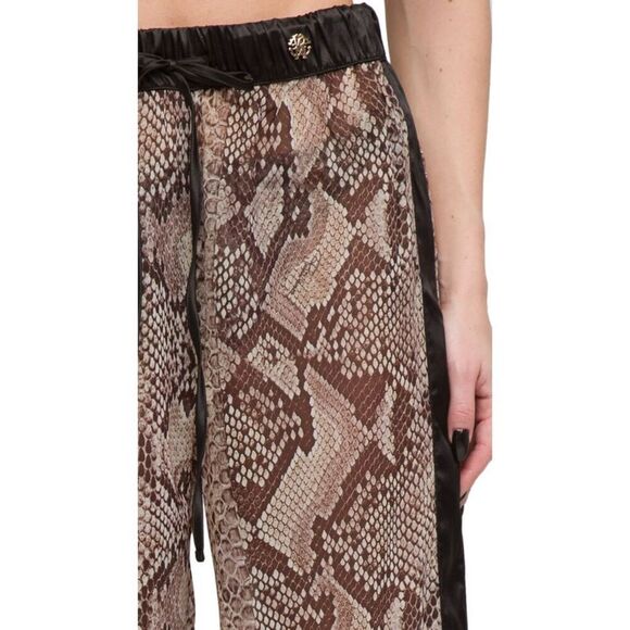 Roberto Cavalli  Phyton Printed Chiffon Palazzo Pants- - Picture 5 of 5